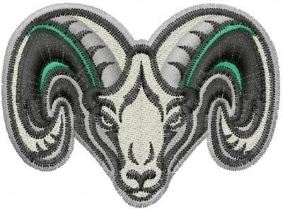 Ram Head Logo - Ram Head Logo Embroidery Design