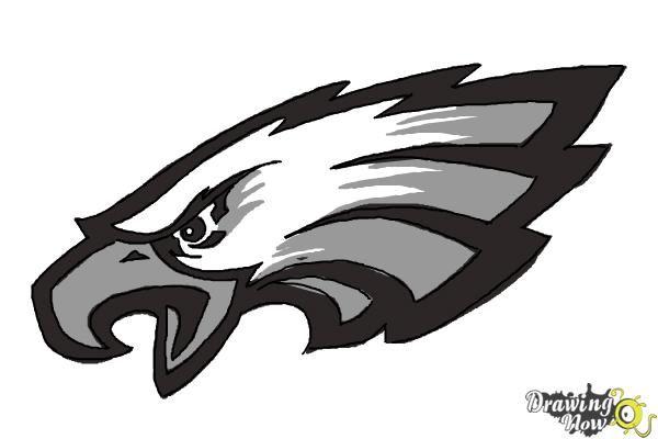 Black and White Philadelphia Eagles Word Logo - How to Draw Philadelphia Eagles Logo, Nfl Team Logo - DrawingNow
