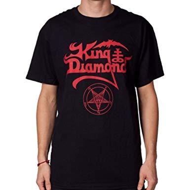 Black and Red Diamond Logo - Ill Rock Merch King Diamond Logo With Pentagram Red On Black Shirt