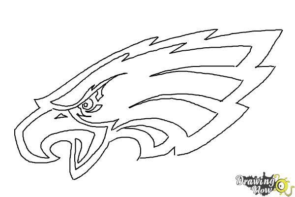 Black and White Philadelphia Eagles Word Logo - How to Draw Philadelphia Eagles Logo, Nfl Team Logo - DrawingNow