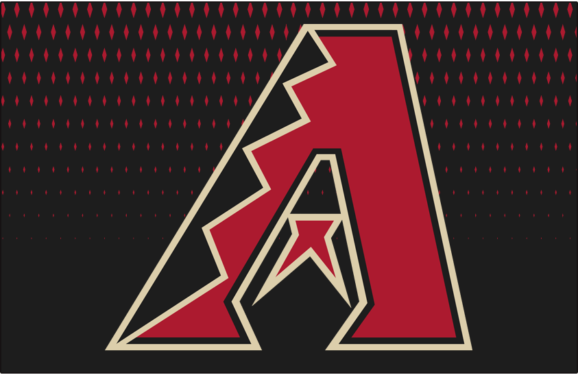 Black and Red Diamond Logo - Arizona Diamondbacks Cap Logo (2016-Pres) - Primary D-Backs logo on ...