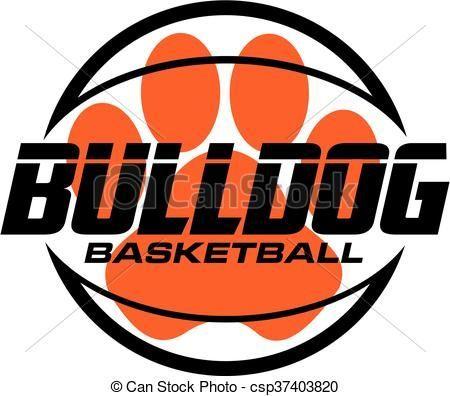 Bulldog Basketball Logo - Vector - bulldog basketball - stock illustration, royalty free ...