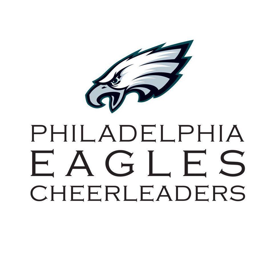 Black and White Philadelphia Eagles Word Logo - Eagles Cheer