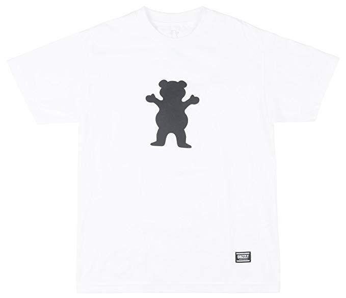 Red and Black Grizzly Griptape Bear Logo - Amazon.com: Grizzly OG Bear Logo Basic Tee - White: Clothing