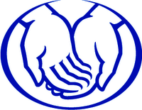 Two Blue Hands Logo - We're Putting Our Community in Good Hands