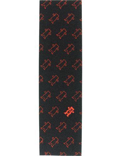 Red and Black Grizzly Griptape Bear Logo - Grizzly Griptape Grizzly Single Sheet Msa All Over Bear Bk/Red Grip ...