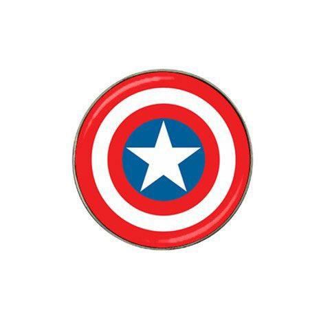 Captain America Shield Logo - Captain America Shield : Golf Ball Marker