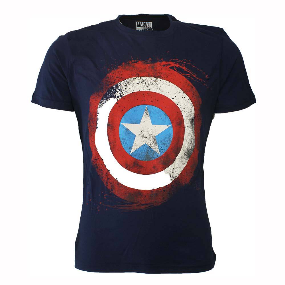 Captain America Shield Logo - Marvel Comics Captain America Shield Logo T Shirt Men's Unisex Blue