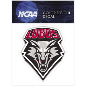 Lobos Sports Logo - New Mexico Lobos Logo NCAA Die Cut Vinyl Car Sticker Bumper Window ...