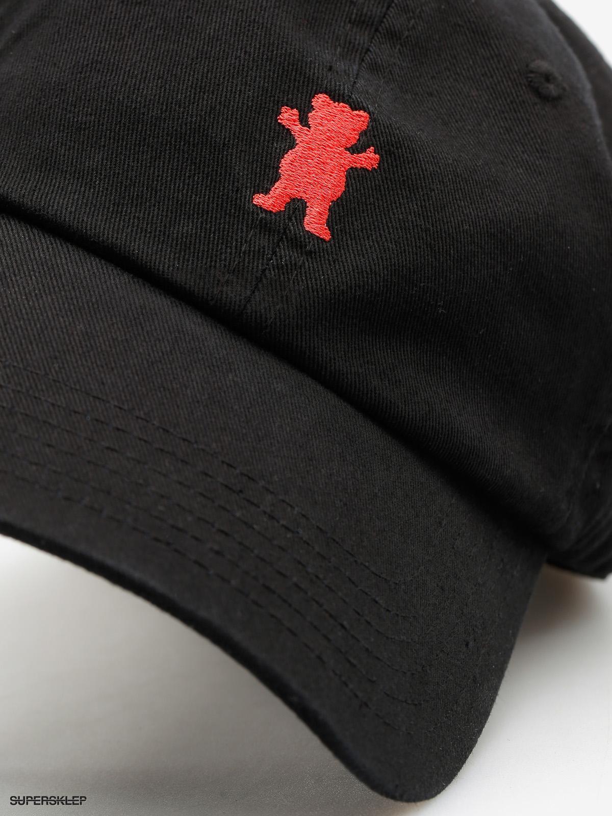 Red and Black Grizzly Griptape Bear Logo - Czapka z daszkiem Grizzly Griptape Og Dad Bear Logo Hat (black/red)