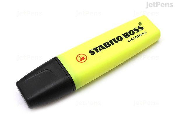 Highliter Yellow Logo - Stabilo Boss Original Highlighter - Yellow - JetPens