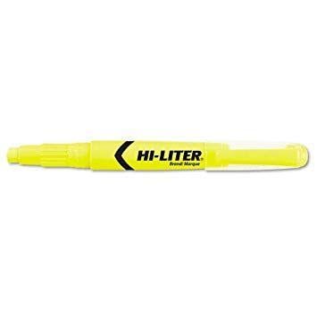 Highliter Yellow Logo - Hi Liter GlideStik Highlighter, Non Toxic Smear
