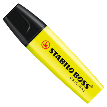 Highliter Yellow Logo - Stabilo Boss Yellow Highlighter Now On Sale At Office Gear Online