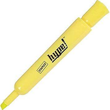 Highliter Yellow Logo - Amazon.com : Staples Hype! Highlighters, Yellow, Dozen : Hype