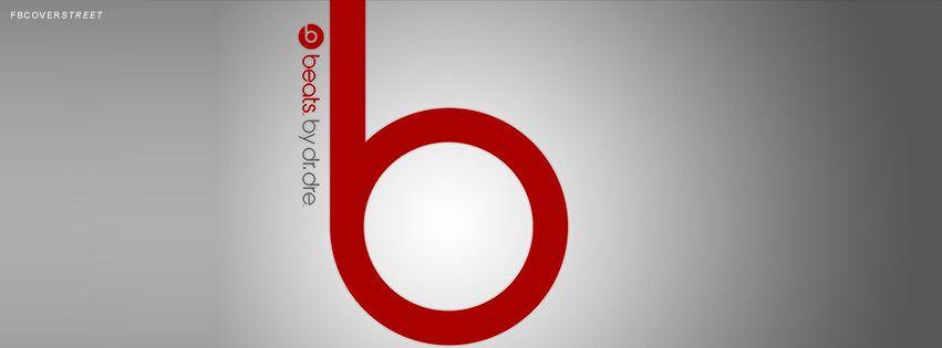 Red Dre Beats Logo - Beats By Dre Grey Red Logo Facebook Cover - FBCoverStreet.com