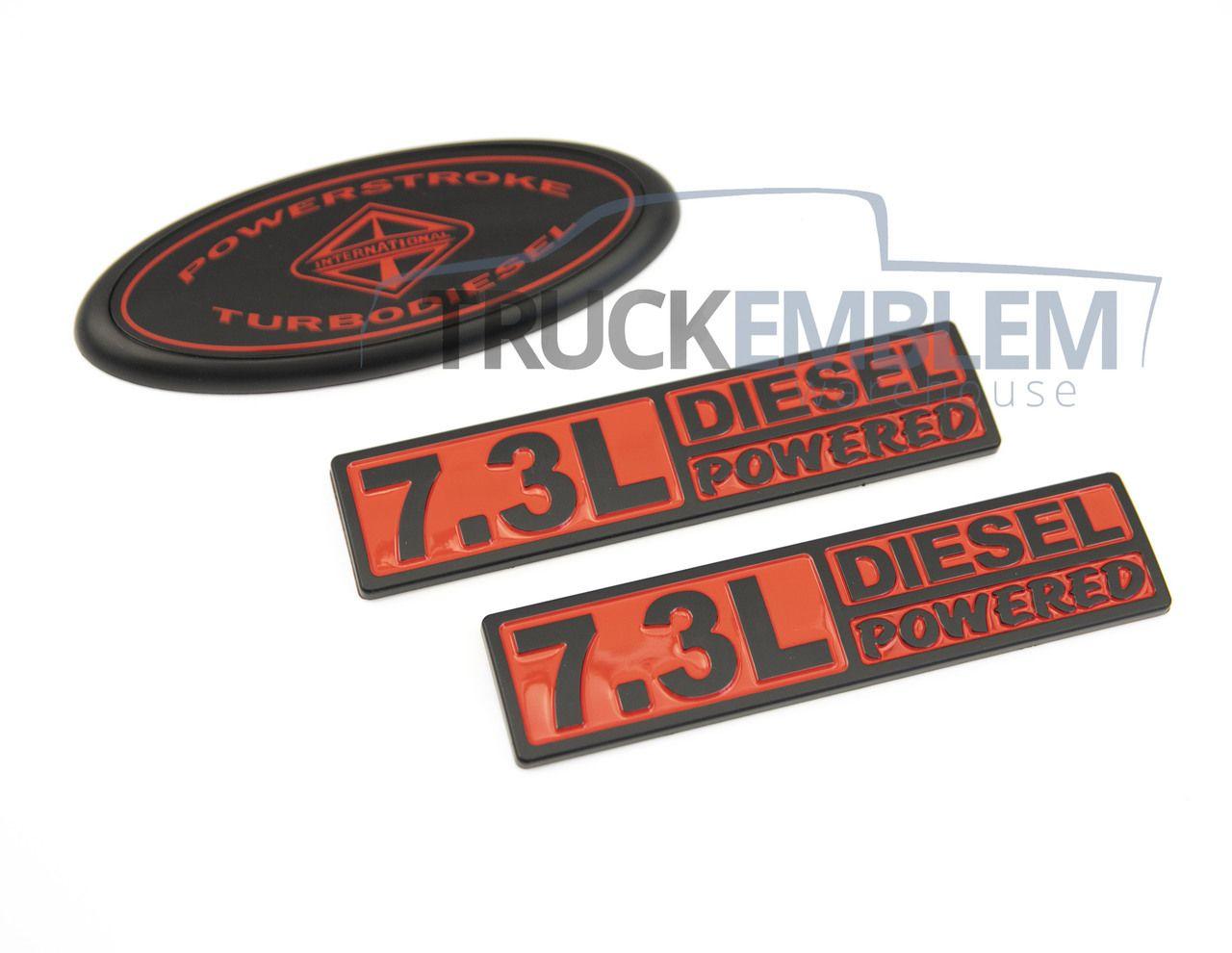 Black and Red Cool L Logo - 7.3L BLACK & RED FORD CUSTOM DIESEL POWERED FENDER ...