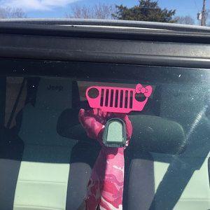 Girly Jeep Logo - A wonderful customer sharing my girly jeep grill decal in its new