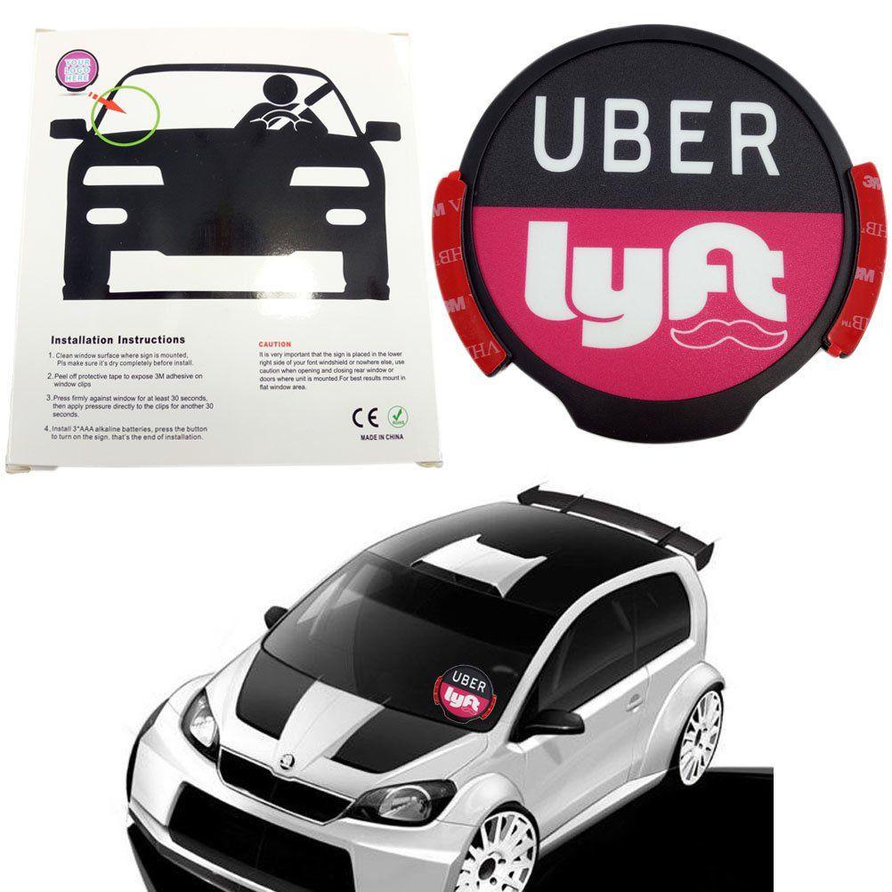 Uber Car Logo - Uber Car Combo Sign Manual Lyft Led Light Sign Bright