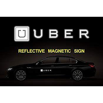 Uber Car Logo - Cut Grace (Set of 2) BIG Reflective Magnetic UBER LOGO