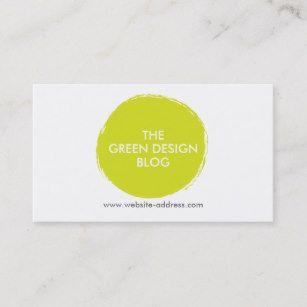 Yellow and Green Circle Logo - Green Circle Business Cards | Zazzle UK