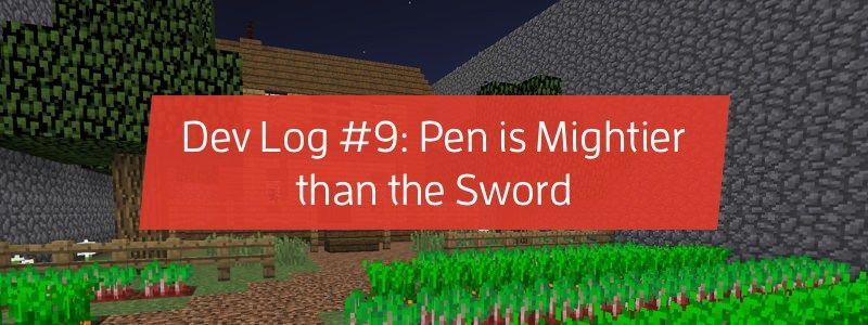 Mental Gaming Red Sword Logo - Dev Log : The Pen is Mightier than the Sword. Mental Block Gaming