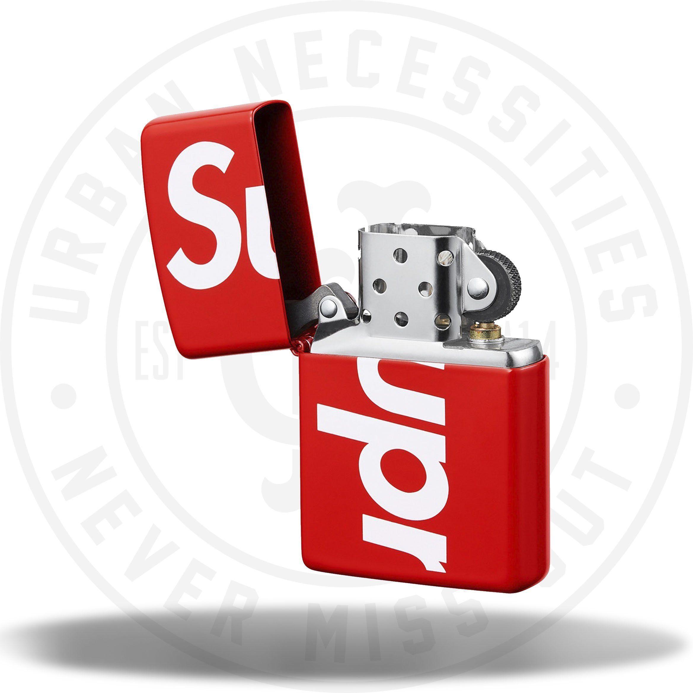 Urban Necessities Logo - Supreme Logo Zippo Red – Urban Necessities