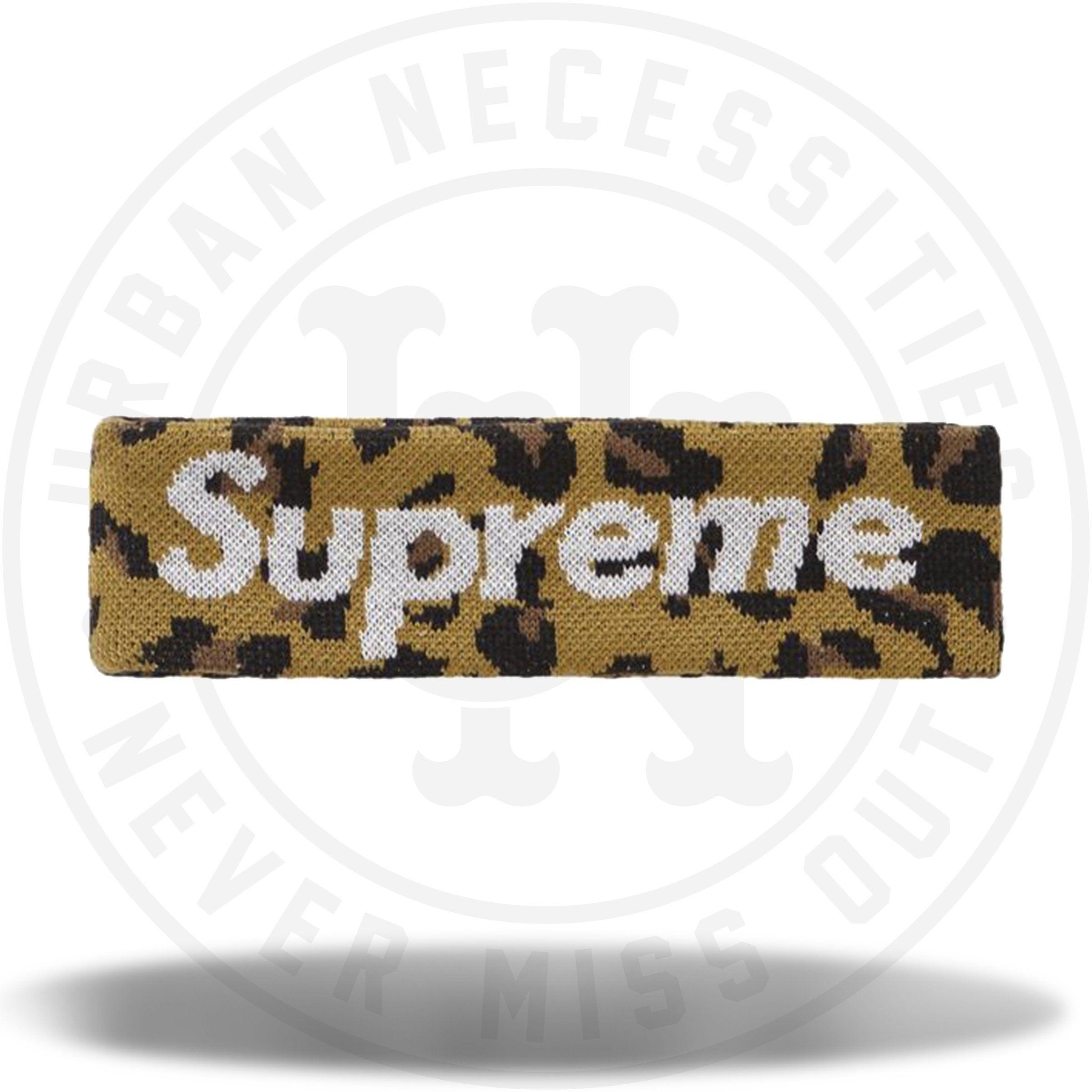 Urban Necessities Logo - Supreme New Era Big Logo Headband (FW18) Leopard – Urban Necessities