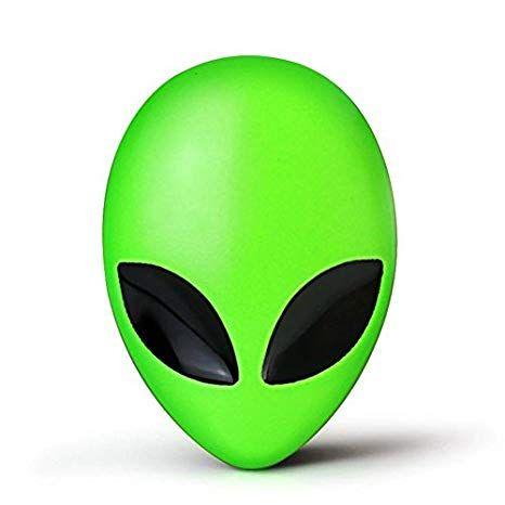 Green Alien Logo - 3D Laxury Alienware Alien Head UFO Alien Skull Metal Logo Sticker