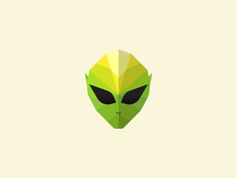 Green Alien Logo - Little Green Alien