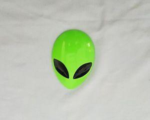 Green Alien Logo - Green Alien ET Black Eye Emblem Badge UFO Alien Rear Side Ornamen