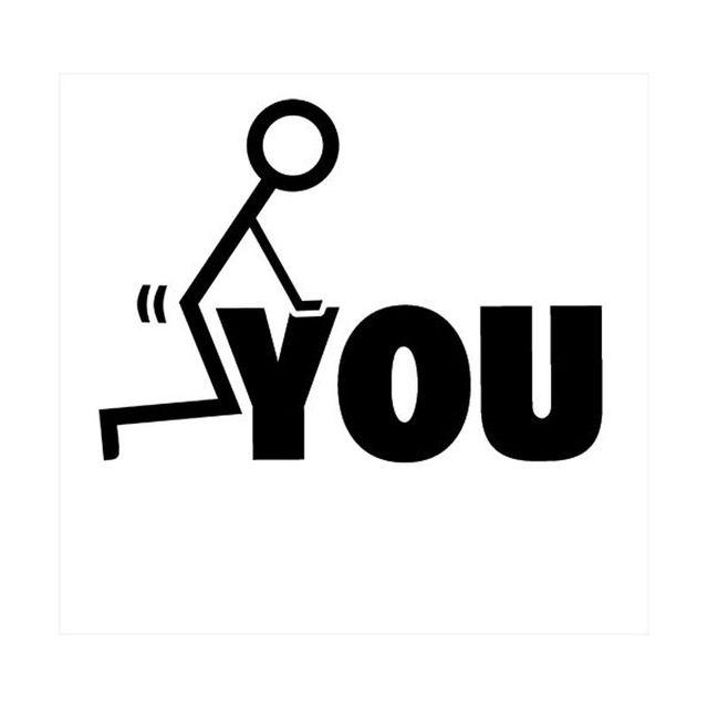 Sexy Car Logo - 13cm*9.2cm Funny FU*K YOU Sexy Car Window Vinyl Sticker Accessories ...