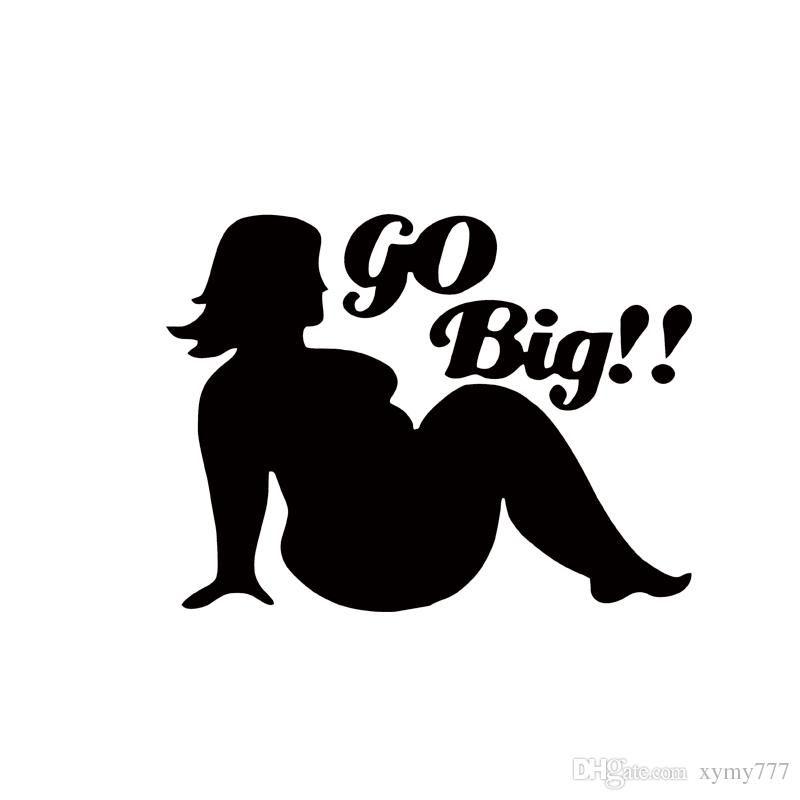 Sexy Car Logo - 2017 Hot Sale Car Stying Fat Girls Go Big Logo Decal