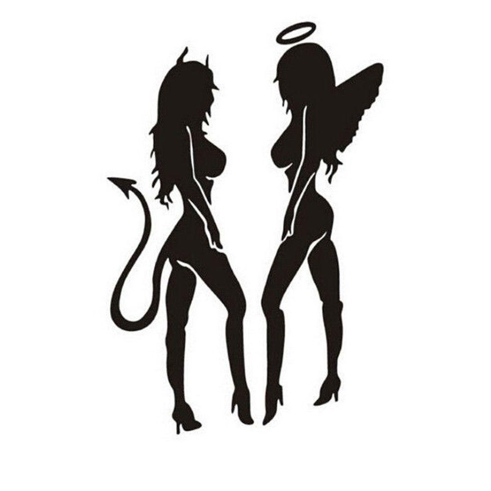 Sexy Car Logo - Hot sale car sticker Classic Girls Sticker Anger Devil