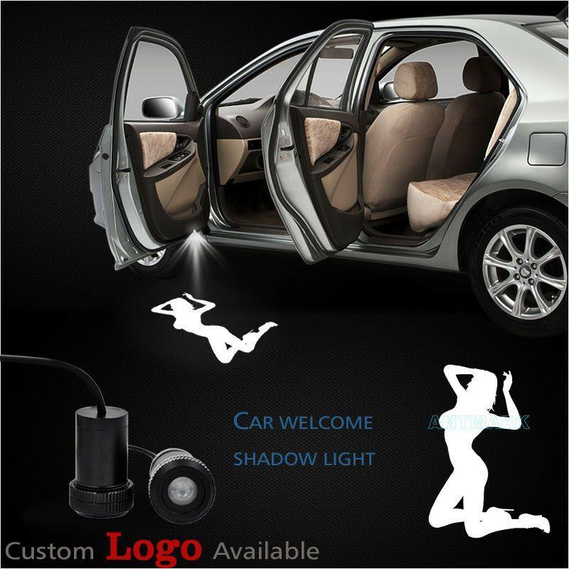 Sexy Car Logo - 2X Girl Car Logo Led Welcome Laser Projector Ghost Shadow