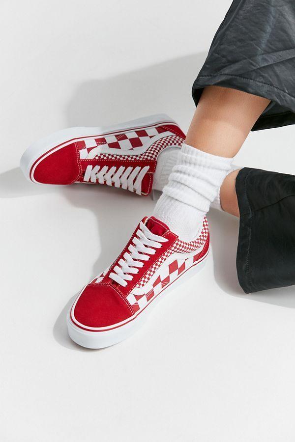 Vans Red Checkerboard Logo - Vans Old Skool Mix Checkerboard Sneaker | Urban Outfitters