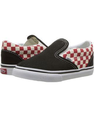 Vans Red Checkerboard Logo - New Deals on Vans Kids Classic Slip-On (Toddler) ((Checkerboard ...