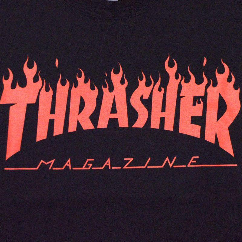 Black and Red E Logo - WARP WEB SHOP RAKUTENICHIBATEN: Slasher THRASHER FLAME TEE (black ...