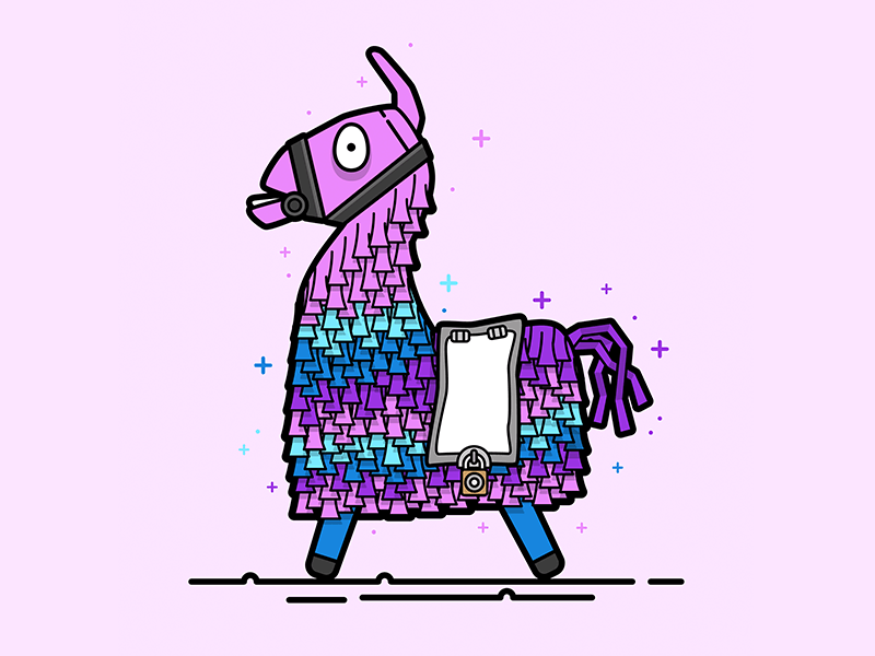 Fornite Lama Logo - Fortnite Loot Llama Vector Illustration by Christine Wilde ...