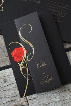 Gray and Red and Gold Logo - 18 Best Red Wedding Invitations images | Wedding Stationery ...