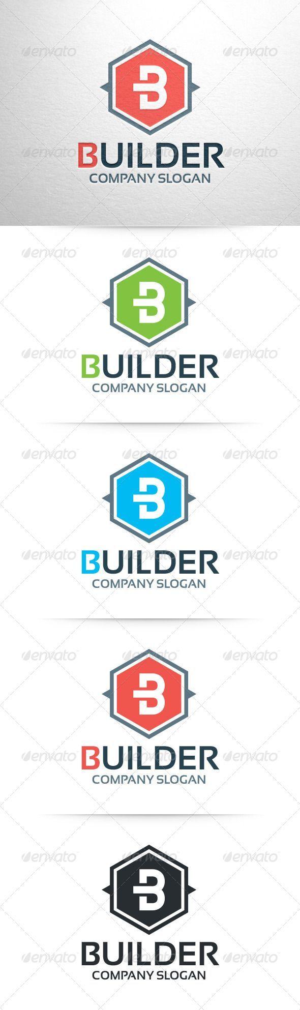 Modern B Logo - The Builder ¨C Letter B Logo Template A strong, simplistic