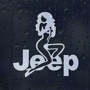 Funny Jeep Girl Logo - Funny Jeep Girl Lady Woman Car Decal Vinyl Sticker Bumper