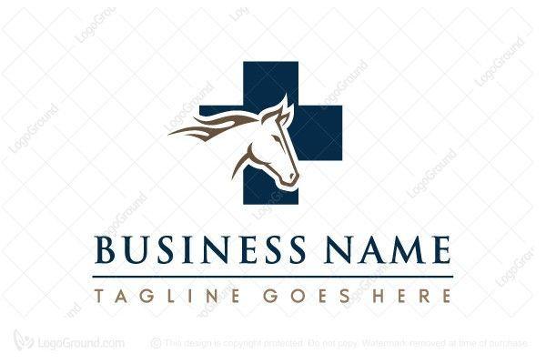 Horse Cross Logo - Exclusive Logo 71866, Equestrian Veterinary Logo | Buy animal ready ...