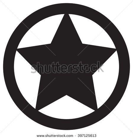 Black Ring Logo - Black star in circle Logos