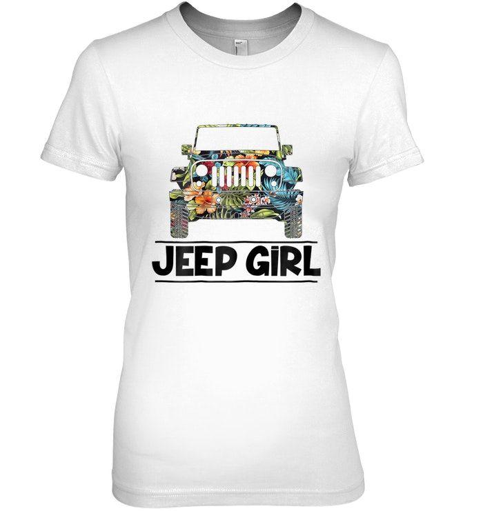Funny Jeep Girl Logo - Vintage Flower Jeep Girl Shirt Summer Funny Birthday Gift png