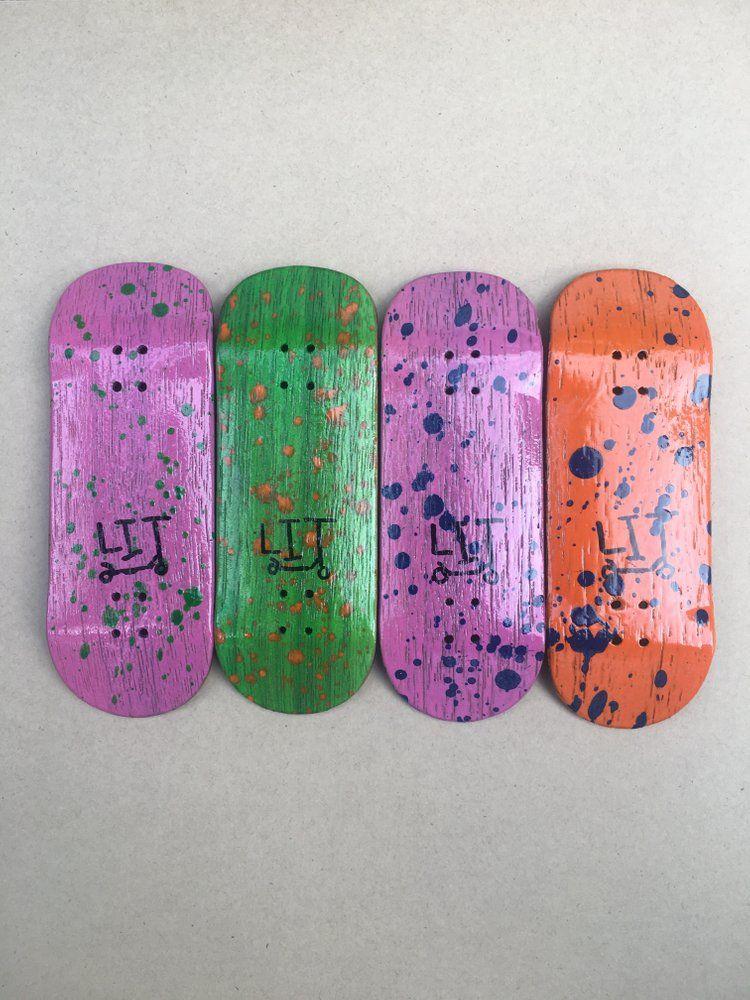 Undialed Lit Logo - LIT logo paintsplatter deck 33,3x97mm | Nurme fingerboard decks