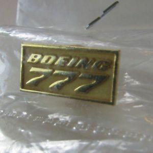 Small Boeing Logo - BOEING 777 Small Gold Tone Pin New In Package 8 X 3 4