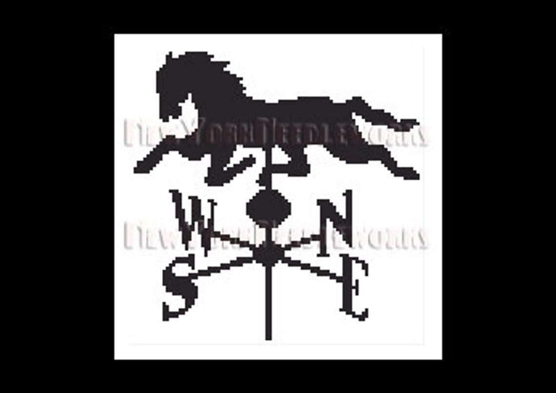 Horse Cross Logo - Horse Weathervane Cross Stitch Horse Cross Stitch | Etsy