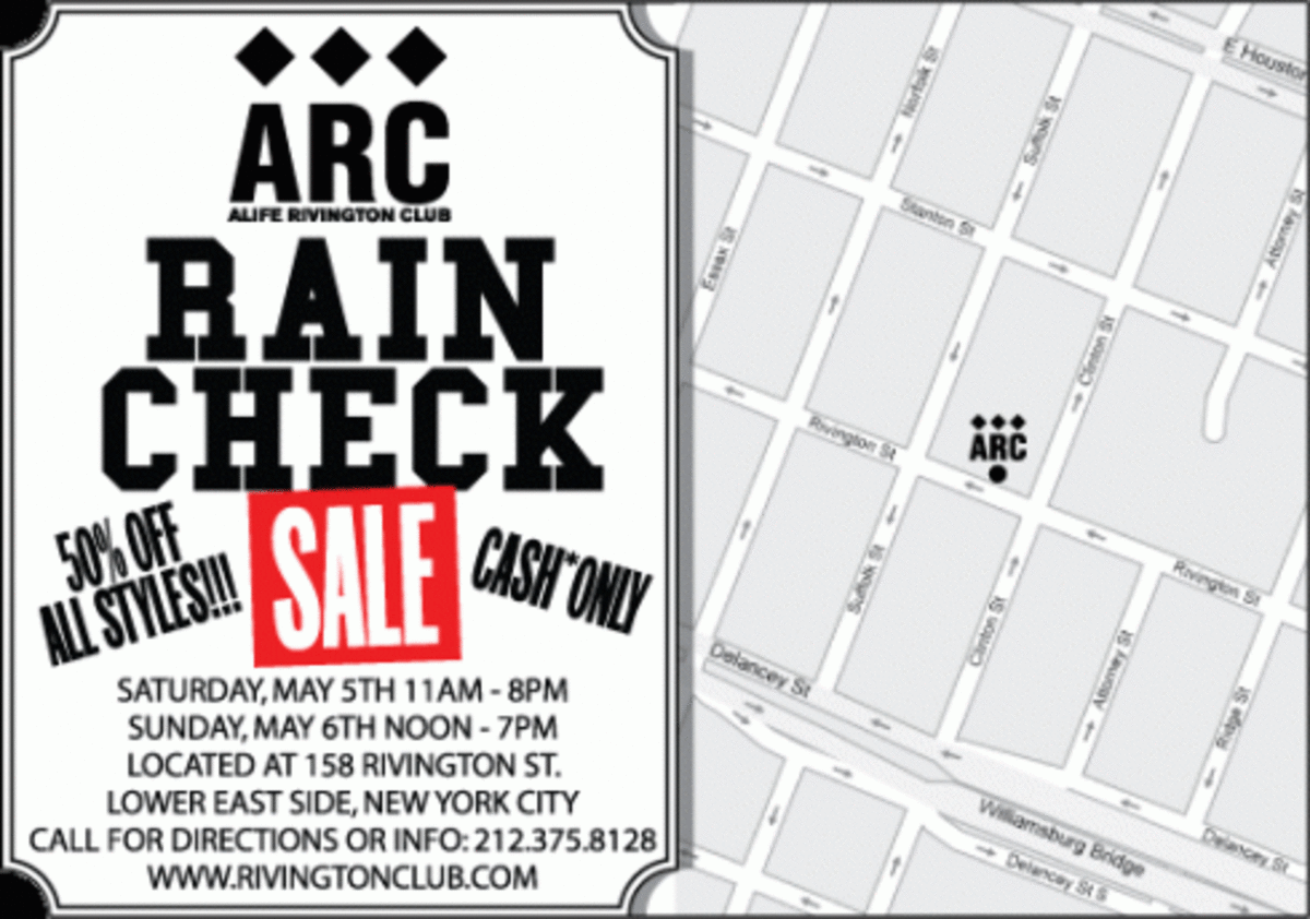 Alife Rivinton St Logo - Alife Rivington Club (A.R.C.) - Courtyard Sale Extended - Freshness Mag