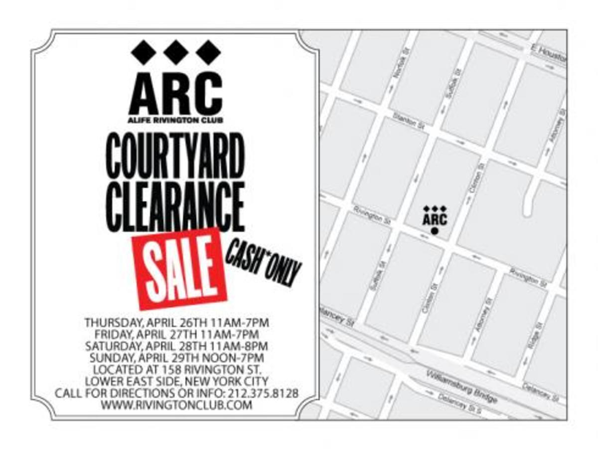 Alife Rivinton St Logo - Alife Rivington Club (A.R.C.) Courtyard Clearance Sale - Freshness Mag