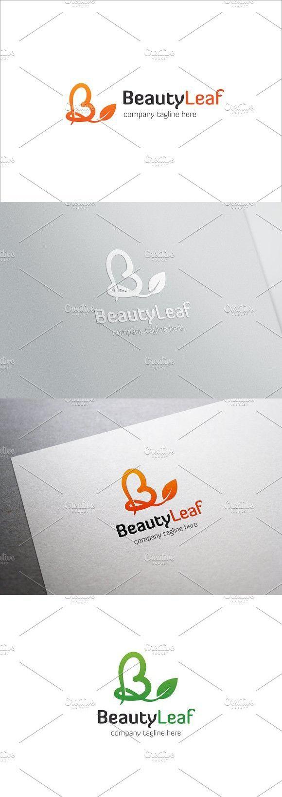 Modern B Logo - Beauty Leaf Letter B Logo. Yoga Design. Logos, Modern